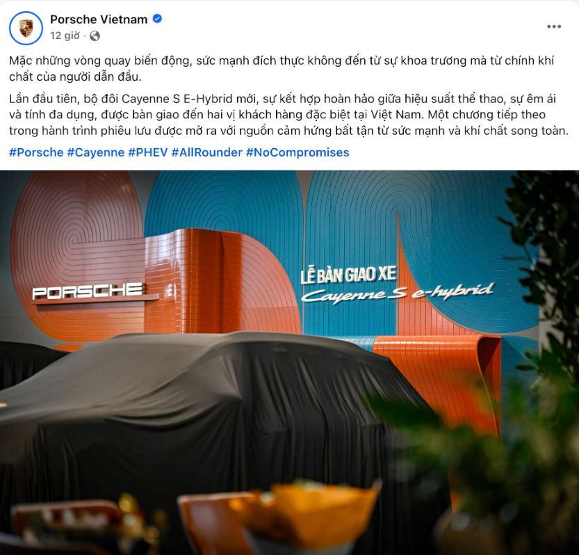 Porsche Cayenne S E-Hybrid Cashmere Beige với logo số 19