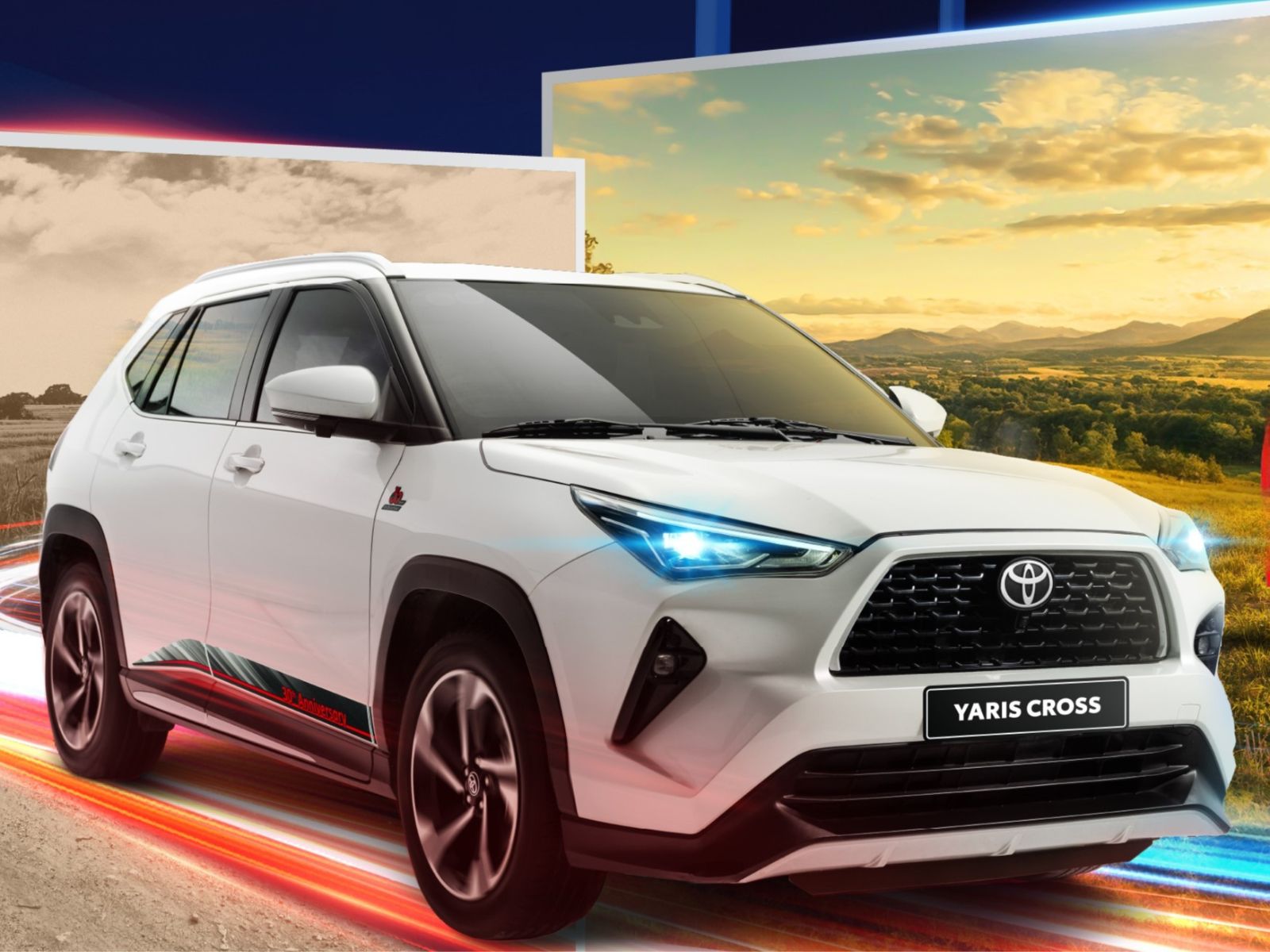 Xe Vios và Yaris Cross có vài điểm nhấn ngoại thất
