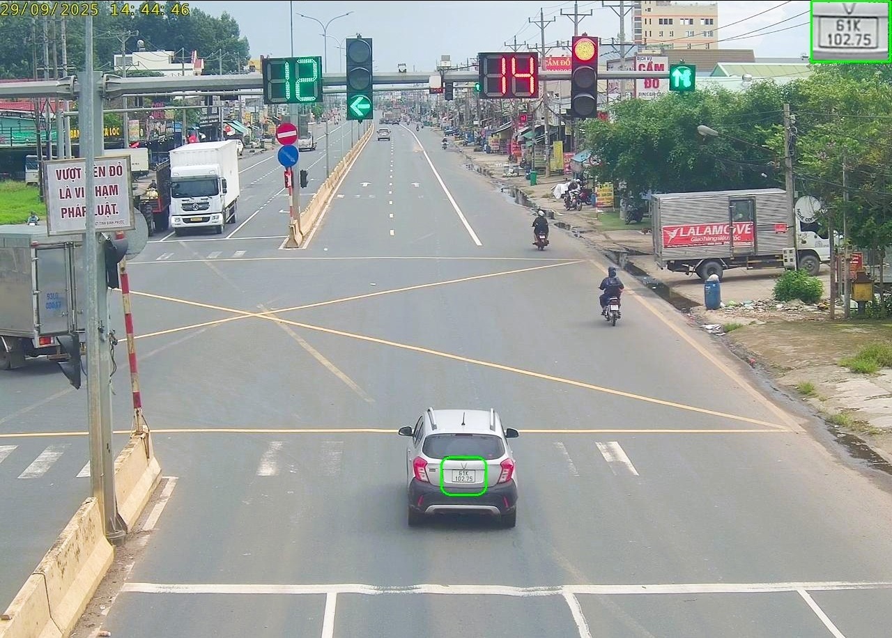Hệ thống camera ghi nhận vi phạm giao thông