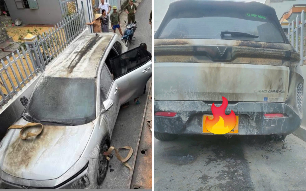 Xe VinFast bị phóng hỏa nhưng pin không cháy