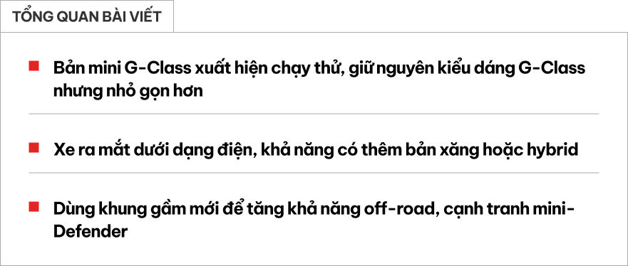 ‘Tiểu Mẹc G’ hàng chuẩn chính hãng lộ diện rõ nét Mẫu xe tiểu G-Class với thiết kế vuông vức đặc trưng