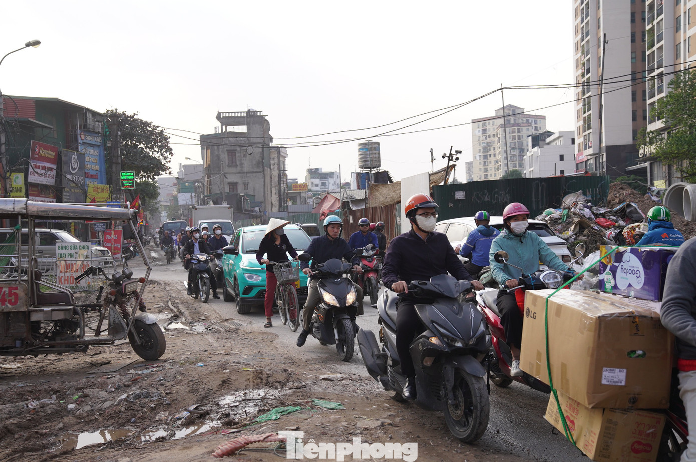 Ô nhiễm bụi bặm từ dự án đường vành đai 2,5 trên địa bàn phường Định Công, Hà Nội Ô nhiễm bụi bặm tại Hà Nội do xây dựng